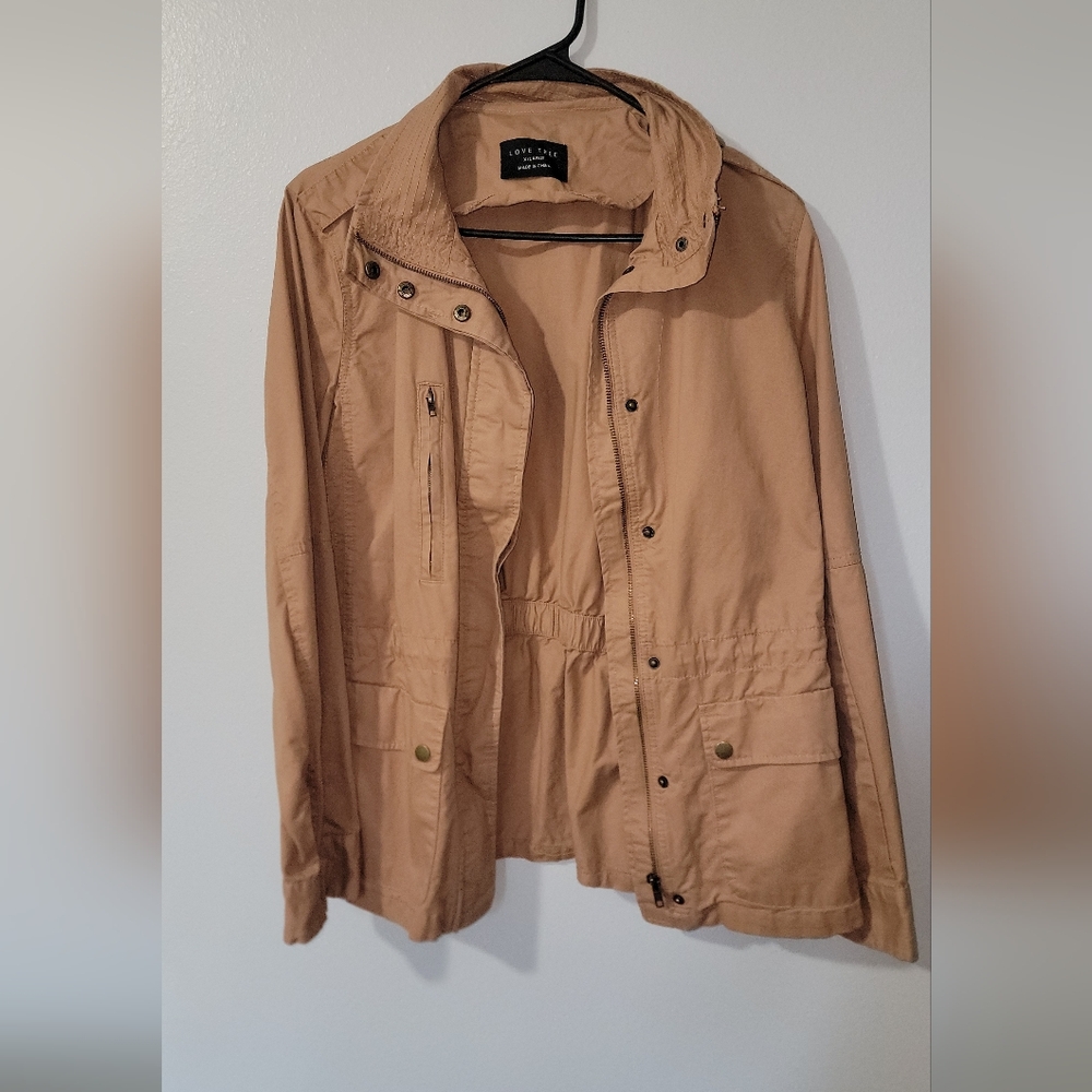 Love Tree Camel/Tan Utility Jacket